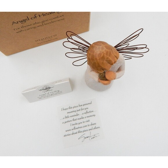 Willow Tree Angel Of Healing Nurturing Songbird Susan Lordi 1999 With Box - Picture 3 of 10